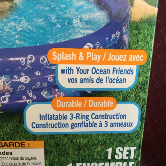 Kiddie Pool Banzai Paradise  Reef Pool New In Sealed Box 3 Rings - Picture 3 of 9